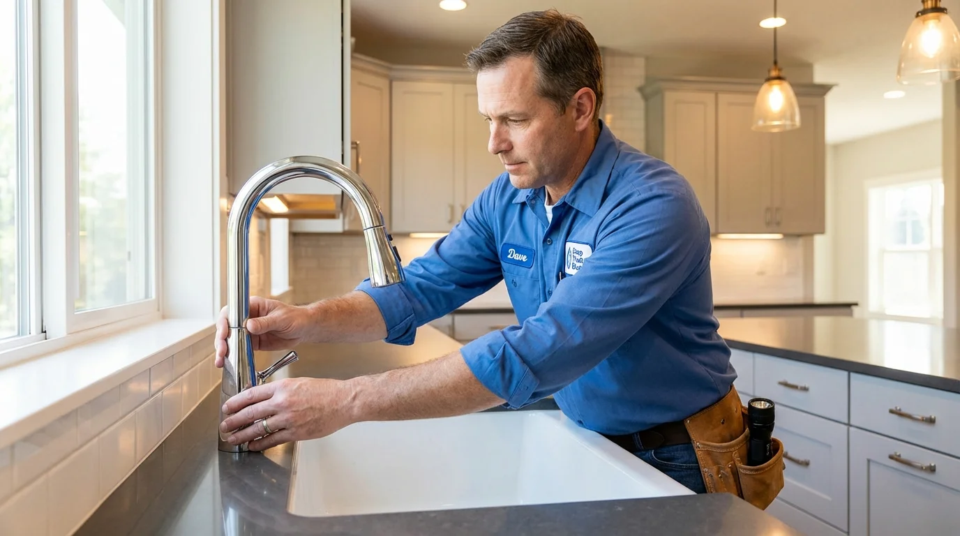 Kitchen faucet installation by Johns Plumbing LLC in Pawhuska