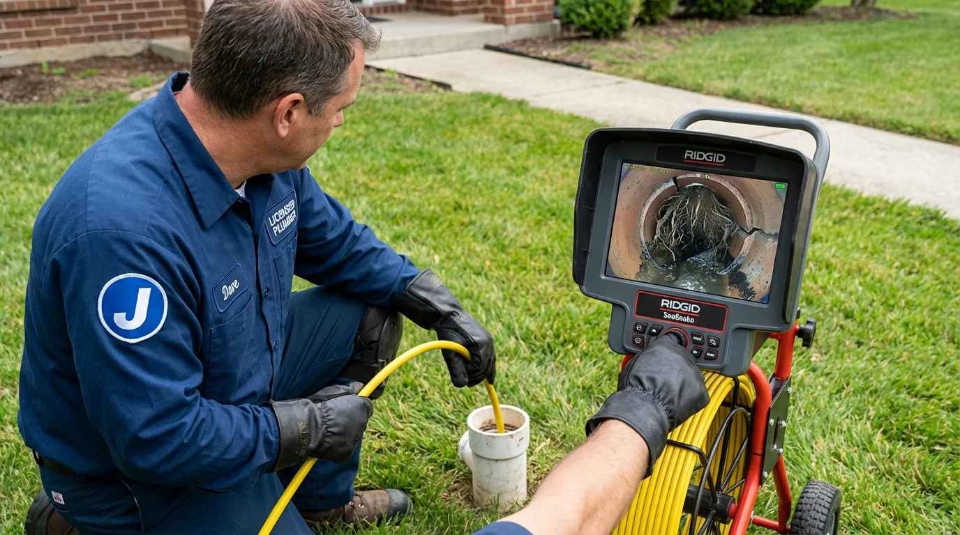 Sewer camera inspection being performed by Johns Plumbing LLC in Pawhuska